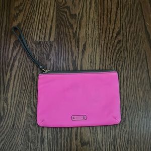 Fossil pink leather wristlet